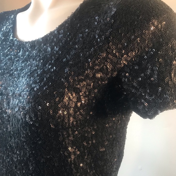 Velvet by Graham and Spencer Brand, Black Sequin Dress, LBD, Formal, Semi-Formal - Picture 4 of 15